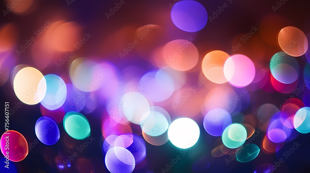 Obraz premium Abstract colorful bokeh lights texture blur