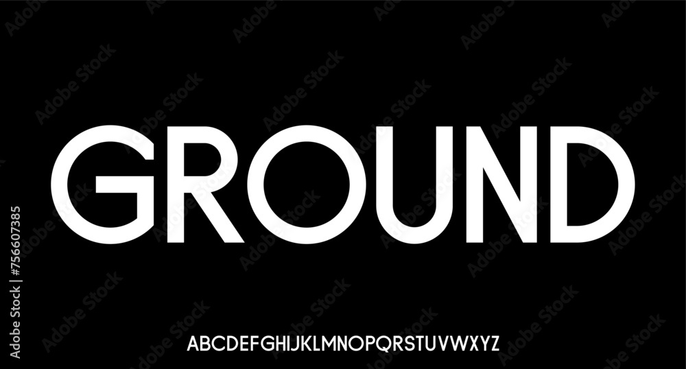 Fototapeta premium modern, futuristic modern geometric font 