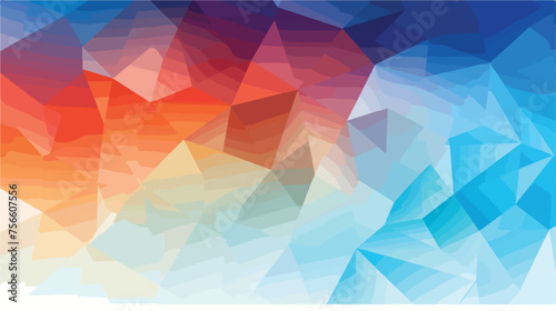 Low poly triangle background vector flat vector 