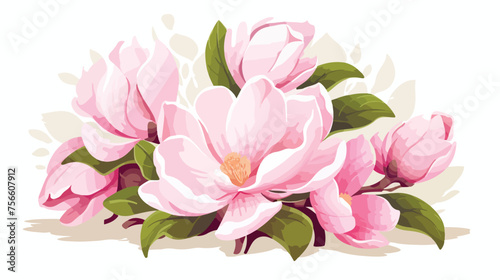 Magnolias Illustration Vector flat vector 
