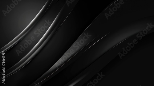 Sleek and Shiny Black Surface: Elegant UI Background - Abstract Desktop Wallpaper