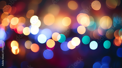 Abstract colorful bokeh lights texture blur