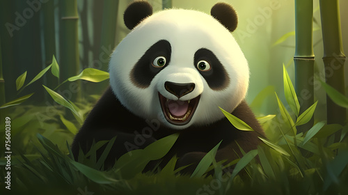 Vibrant panda