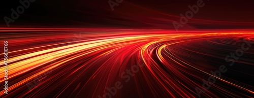 Speed Lines: Red Streaks on Black Canvas - Racing Track Inspired Desktop Background