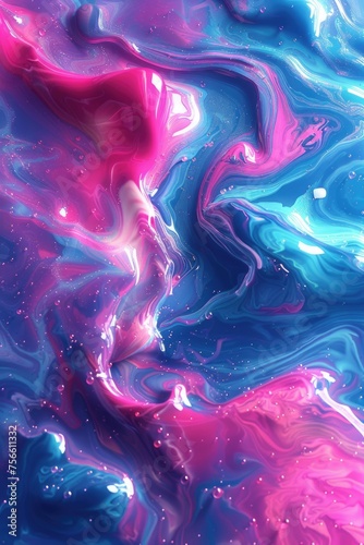 Surreal Sci-Fi Ambiance: Distorted Geometric Shapes in Fluid Colors - Cyberpunk Desktop Background