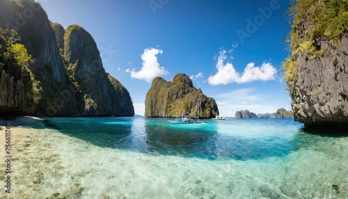 Croon El Nido Palawan Philippines Tropical Paradise Clear Blue Waters and Limestone  © blackdiamond67