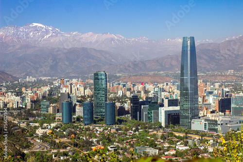 La ciudad de Santiago de Chile en otoño  photo