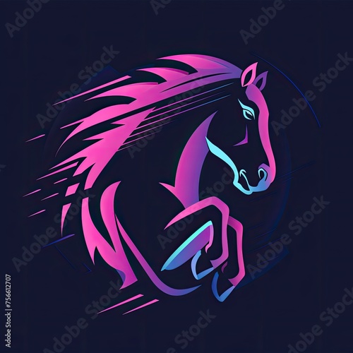 Wallpaper Mural Equestrianism FEI logo in a high-tech style. Dynamic and modern logo design representing the passion and energy of equestrian sports Torontodigital.ca