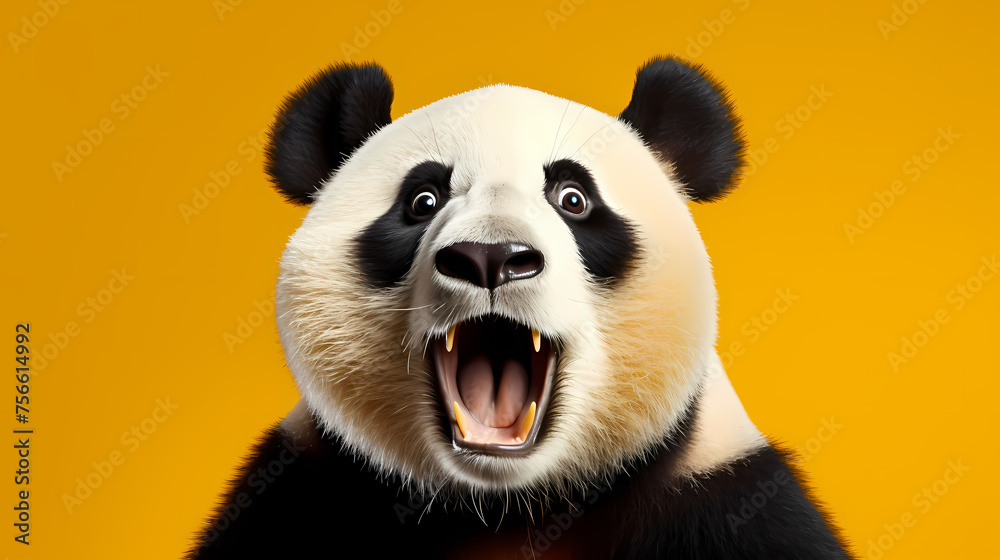 Illustration of surprised panda Illustration of surprised panda