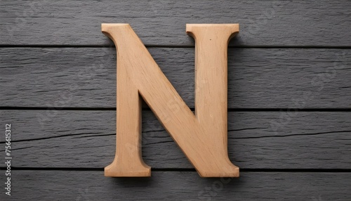 Letter N Made Of Wood