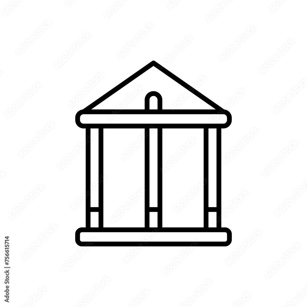 buildings line icon