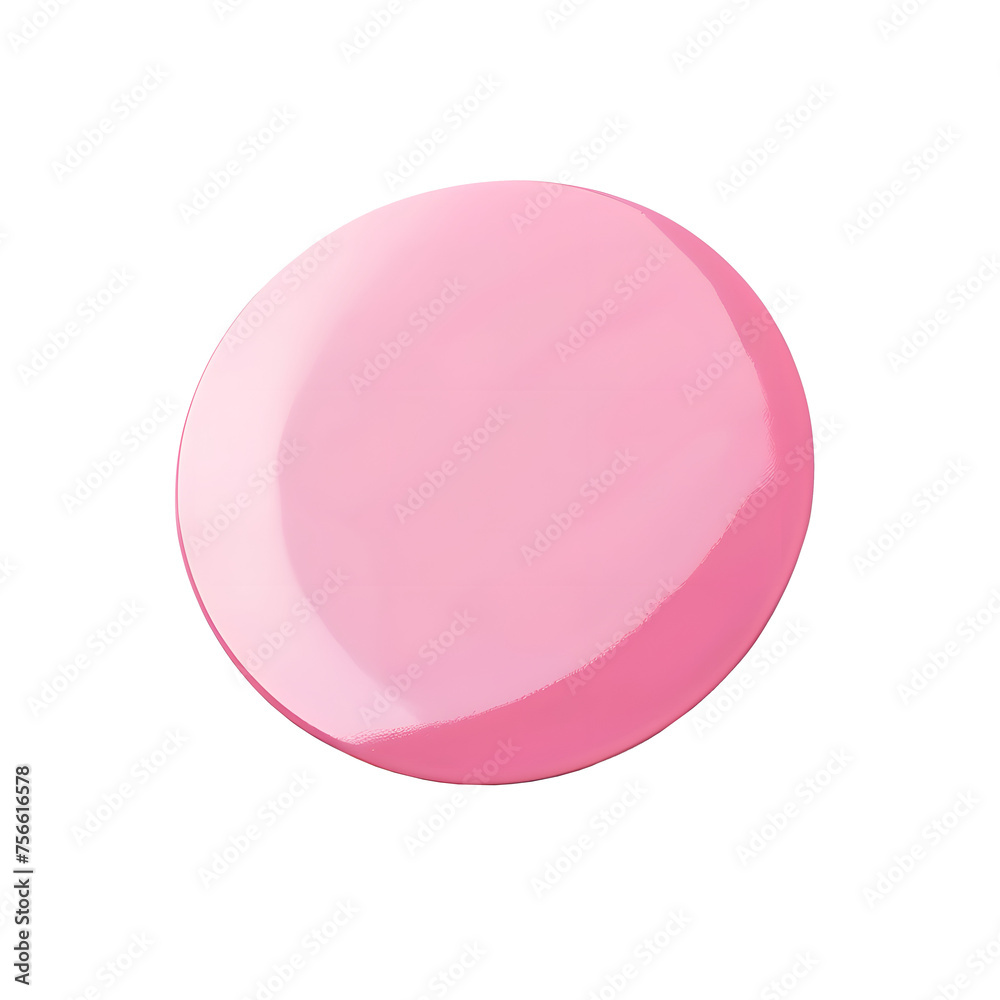 pink round paper sticker label isolated on Transparent Background. Ai generated pink round paper sticker label isolated on Transparent Background. Ai generated