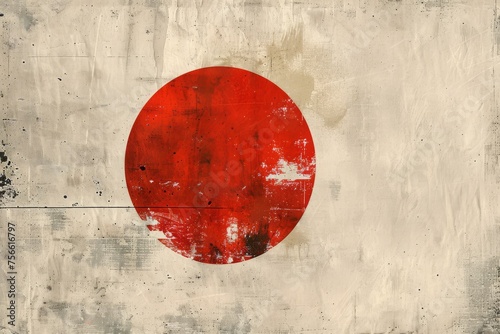 Minimalist design of a single red dot on a white canvas