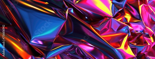 Dynamic Metallic Array: 3D Random Elements in Vivid Colors - Energetic Atmosphere Desktop Wallpaper