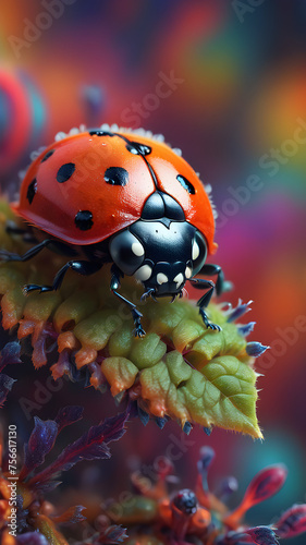 ladybird on a yellow flower © pla2u