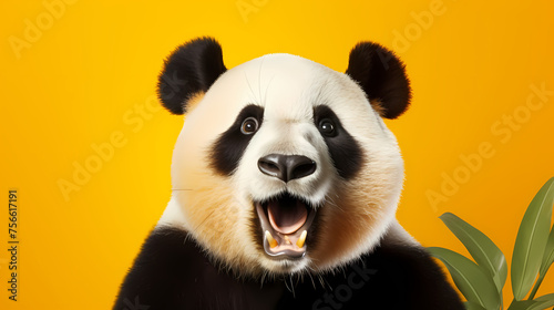 Illustration of surprised panda