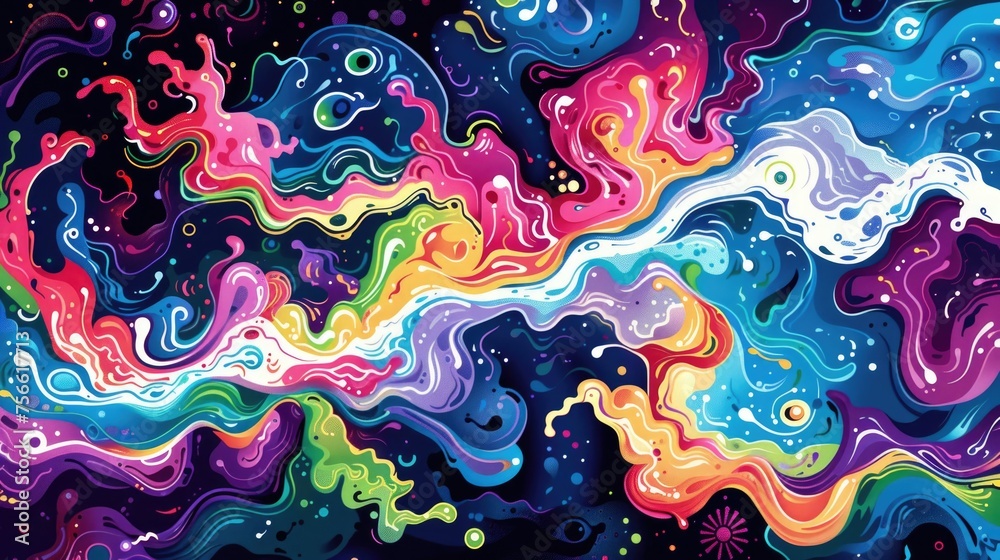 Vibrant Illusions: Contrasting Electric Blue, Hot Pink, and Neon Green on White - Abstract Desktop Background Vibrant Illusions: Contrasting Electric Blue, Hot Pink, and Neon Green on White - Abstract Desktop Background
