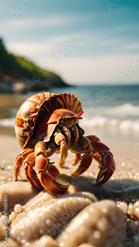 hermit crab on the beach