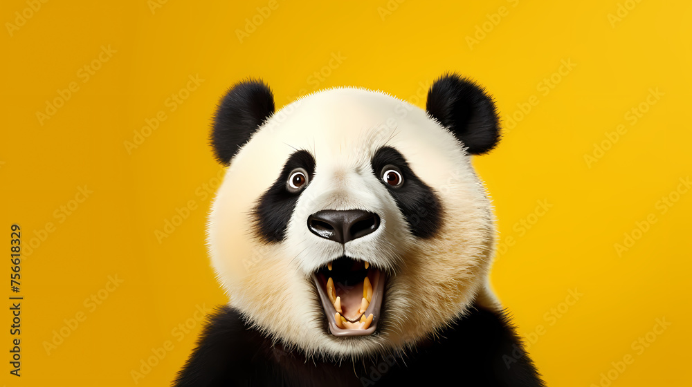 Illustration of surprised panda Illustration of surprised panda
