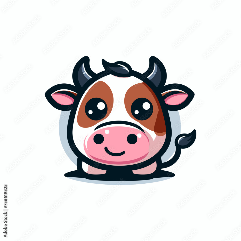 Cow Cute Mascot Logo Illustration Chibi Kawaii is awesome logo, mascot or illustration for your product, company or bussiness Cow Cute Mascot Logo Illustration Chibi Kawaii is awesome logo, mascot or illustration for your product, company or bussiness
