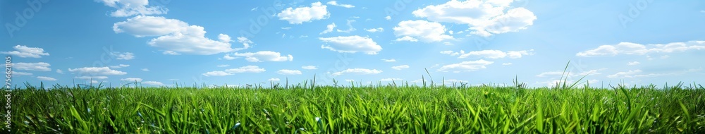 Grassy Field Under Blue Sky Grassy Field Under Blue Sky