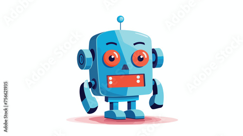 Robot flat vector isolated on white background © Ideas