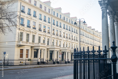 Upmarket townhouses in Kensington, London photo