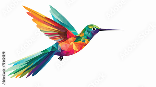 Silhouette of kolibri flat vector  © Ideas