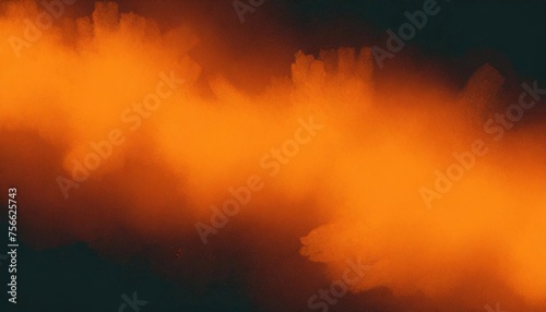 Abstract background of orange and black smoke in the form of a cloud