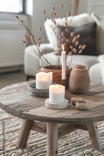 Coffee Table With Candles