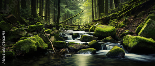 A beautiful shot of a stream in the Black Forest with