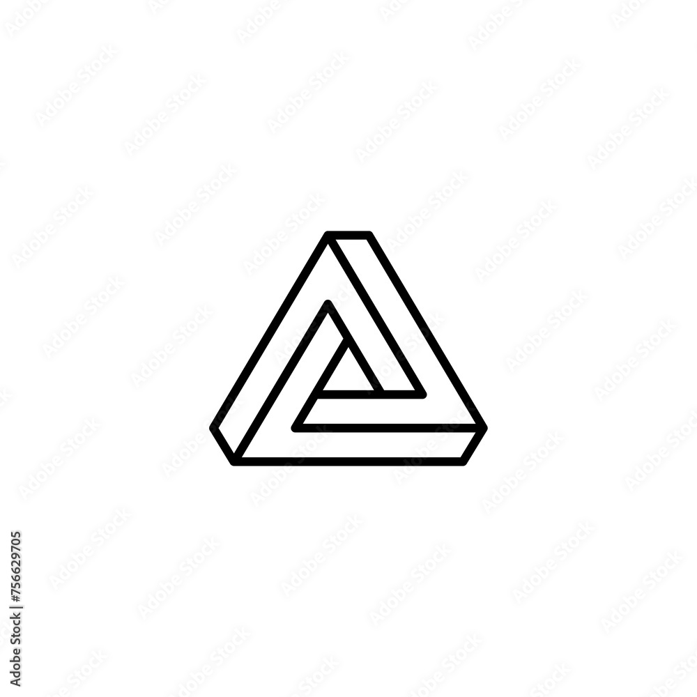 Geometric shaped lined icon Geometric shaped lined icon