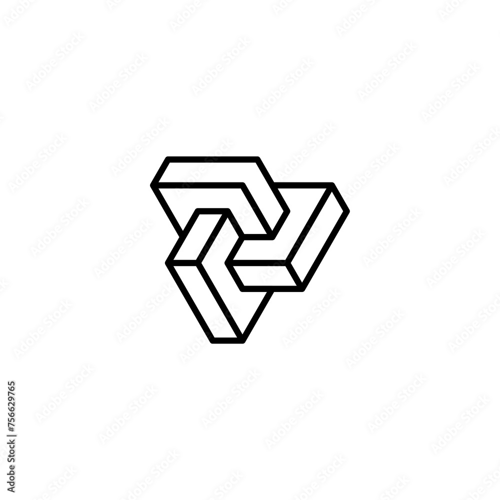 Geometric shaped lined icon Geometric shaped lined icon