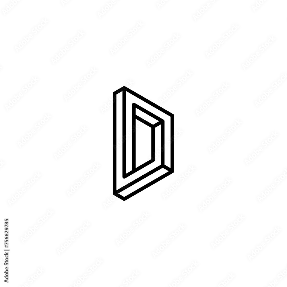 Geometric shaped lined icon Geometric shaped lined icon