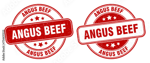 angus beef stamp. angus beef label. round grunge sign
