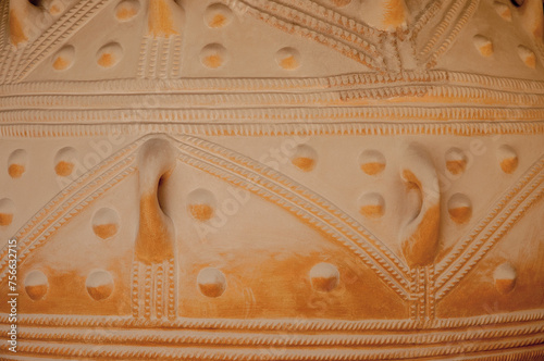 Eine Oberflächen Struktur von Tongefäßen aus der minoischen Zeit
