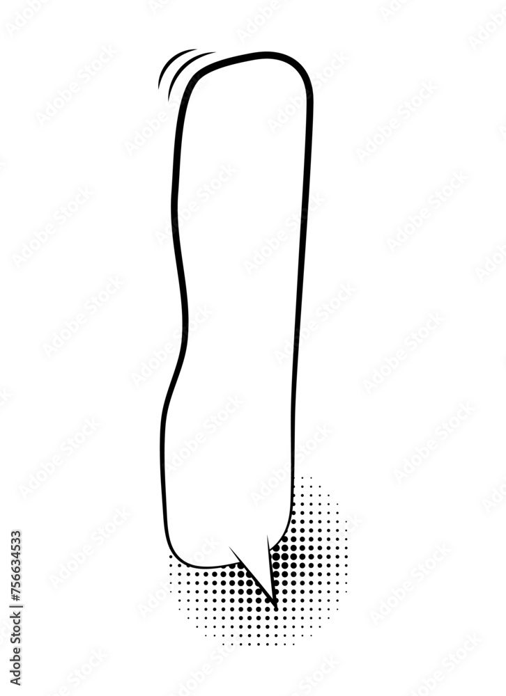 Empty comic bubble and element with black halftone shadows. Vector illustration, vintage design Empty comic bubble and element with black halftone shadows. Vector illustration, vintage design