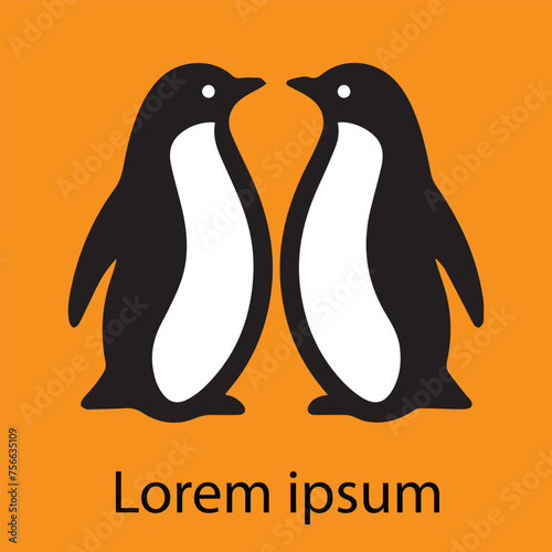 Penguin logo for business and artwork or tattoo