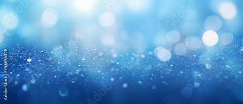 Abstract blurred blue bokeh background texture from na © khan