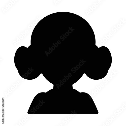 Doll black silhouette. baby doll silhouette vector on a white background, vector illustration
