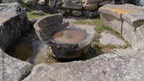 nuraghe barumini - su nuraxi nuragic complex su nuraxi in barumini in central sardinia photo