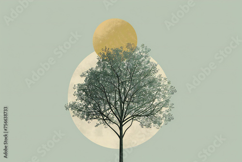 national arbor day, Poster,Design, landscape with tree, easter tree photo