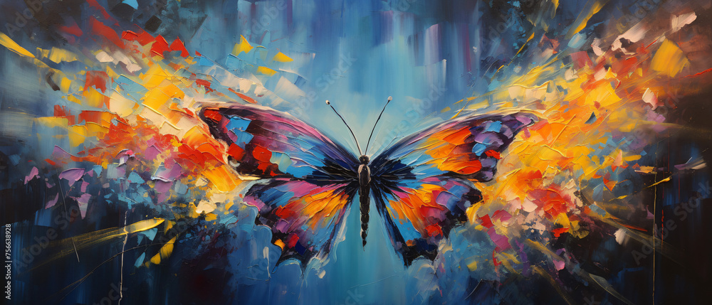 abstract painting butterfly ..