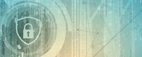 Cyber security and information or network protection. Future cyber technology web services for business and internet project