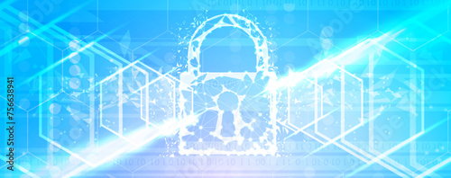 Cyber security and information or network protection. Future cyber technology web services for business and internet project