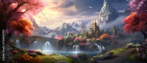 An artistic fantasy background