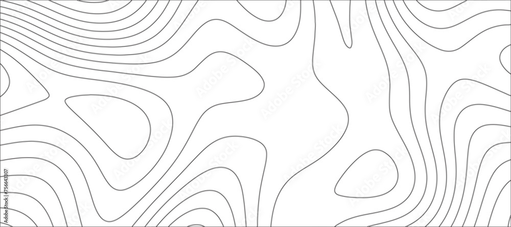 Abstract Topographic line art background. Mountain topographic terrain map background with white shape lines.Geographic map conceptual design.Black on white contour height lines. Abstract Topographic line art background. Mountain topographic terrain map background with white shape lines.Geographic map conceptual design.Black on white contour height lines.