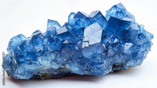 Benitoite Gemstone on White Background Generative AI