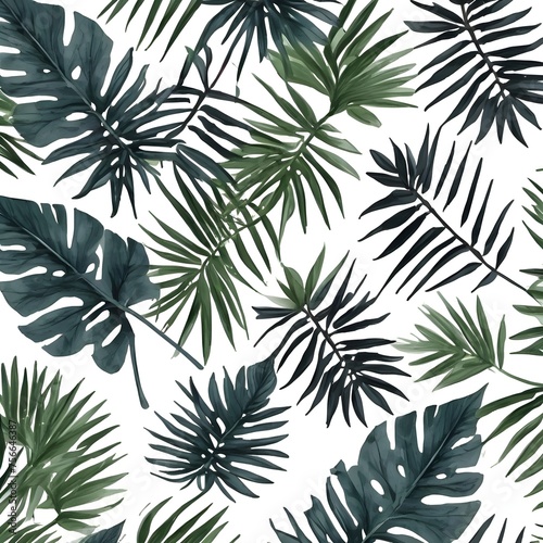 floral pattern Leaves tree and flowers 