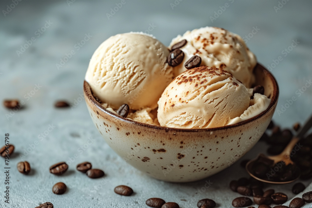homemade coffee cardamom ice cream. homemade coffee cardamom ice cream.